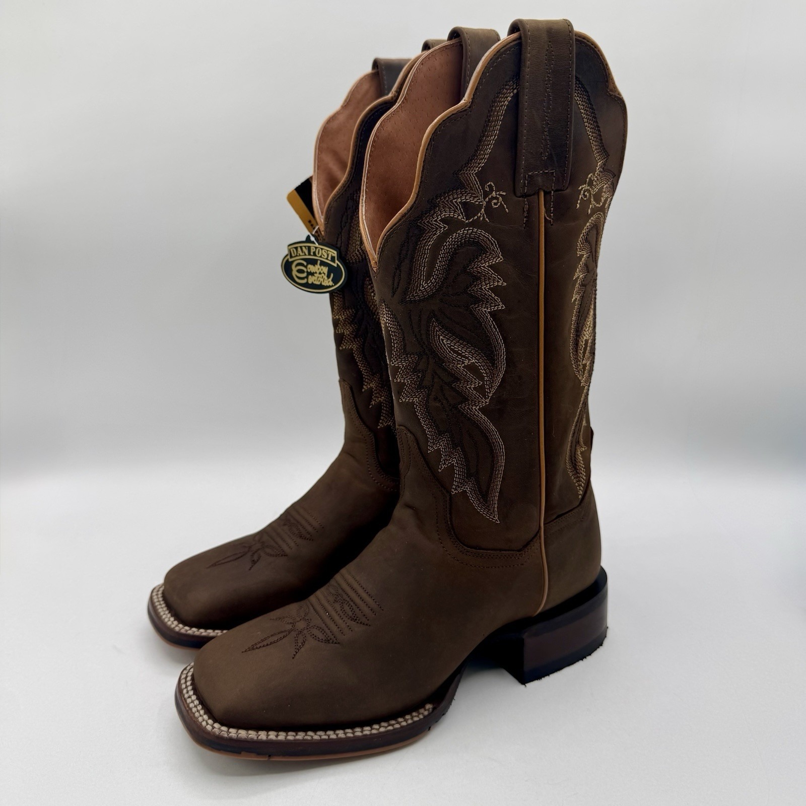 Dan Post Alexy Boots Women's Size 6 Brown Leather Square Toe